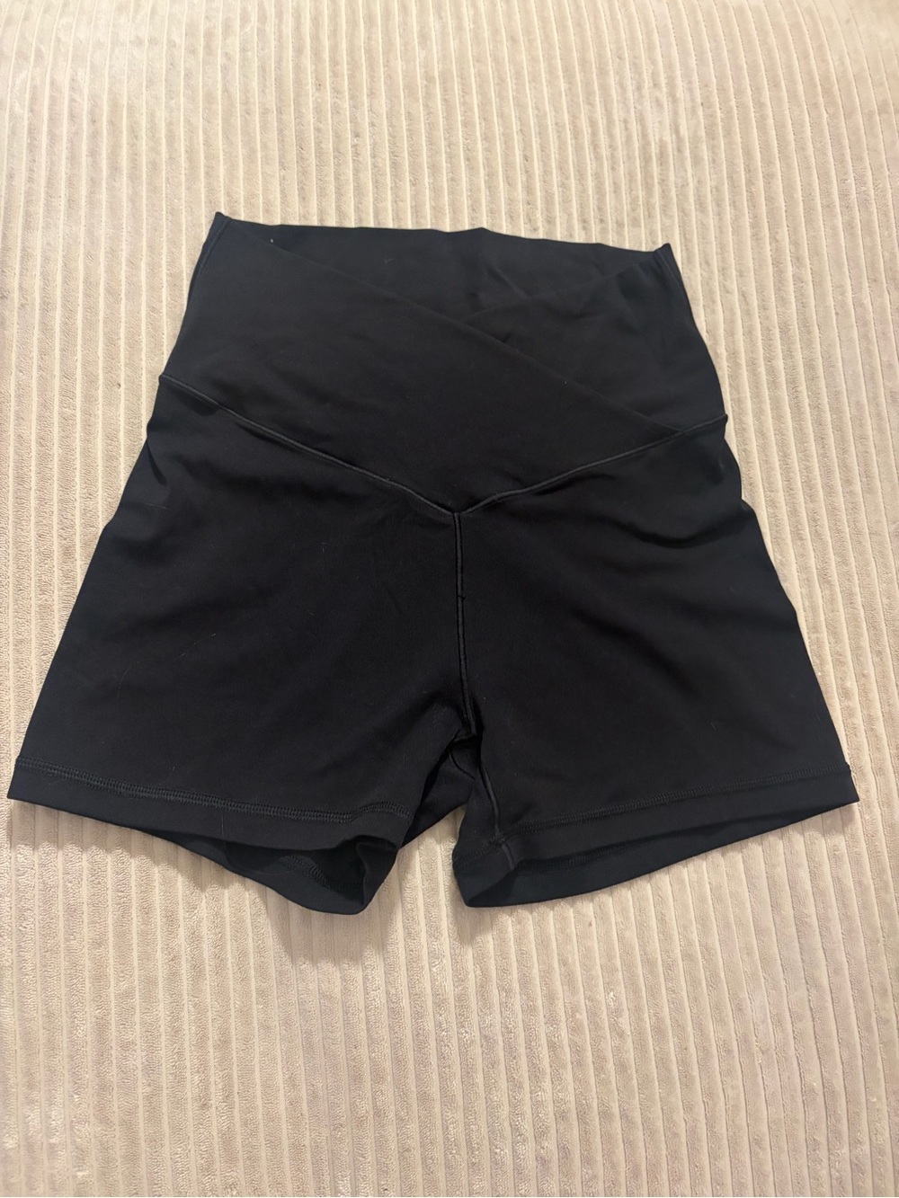 aerie High-Rise Black Athletic Bike Shorts